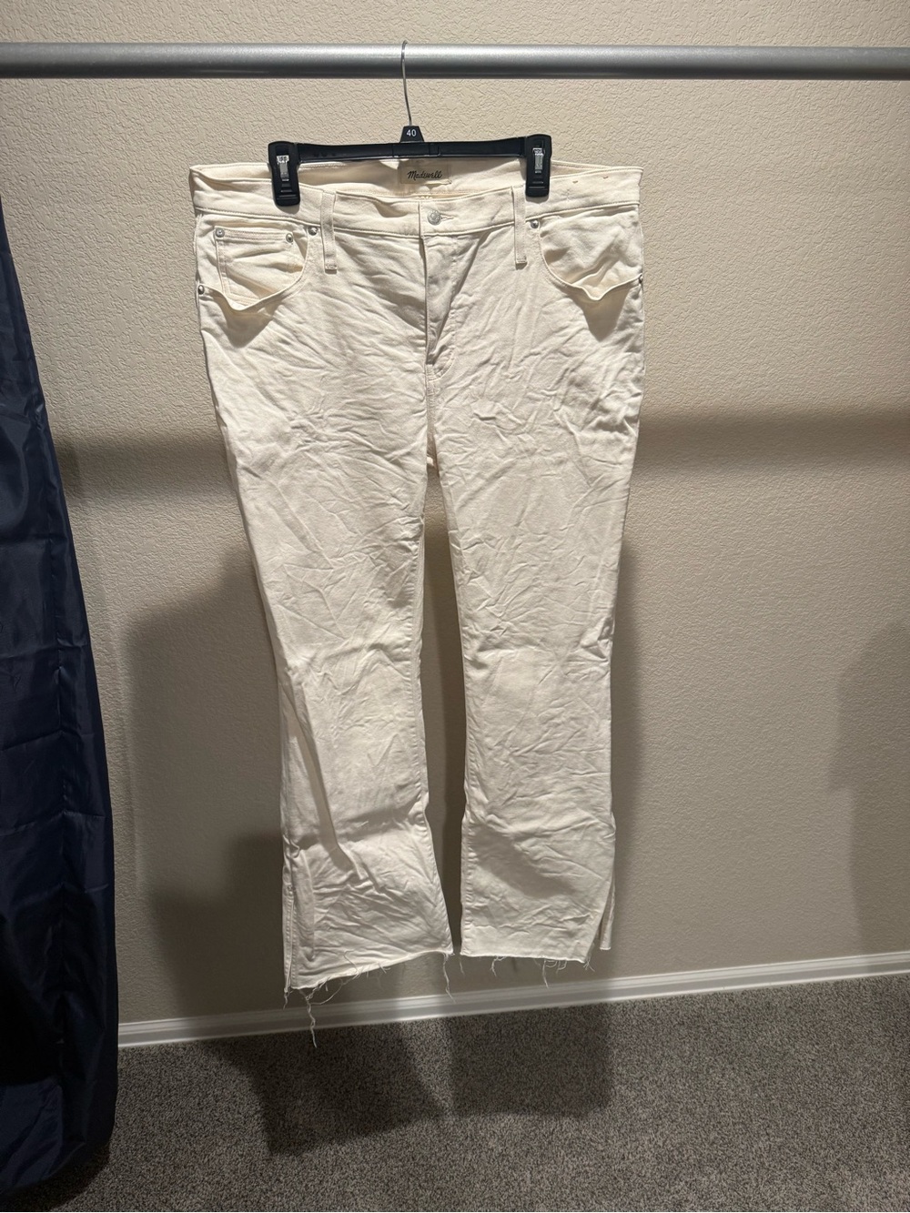 Madewell Cream Wide-Leg Jeans